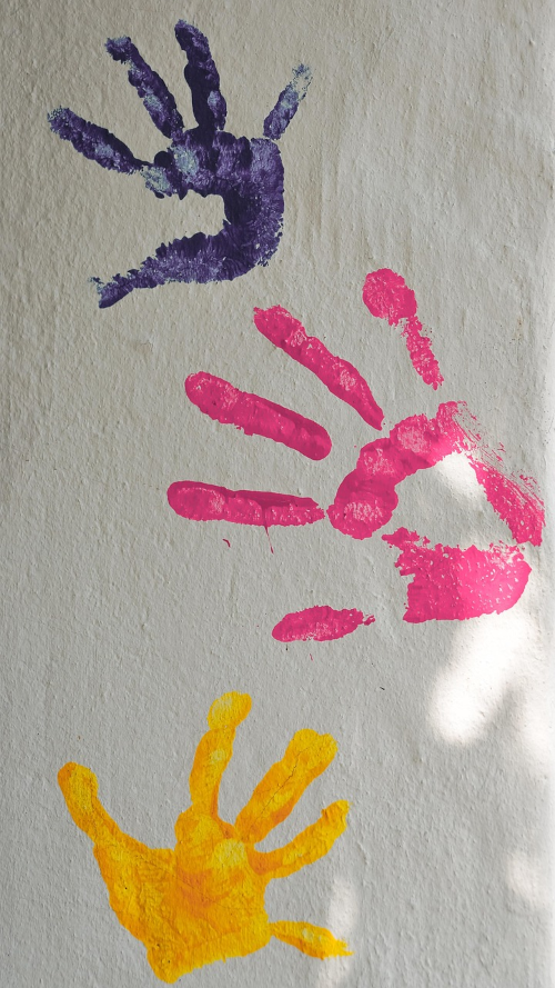 Children's handprints - Little learners North East